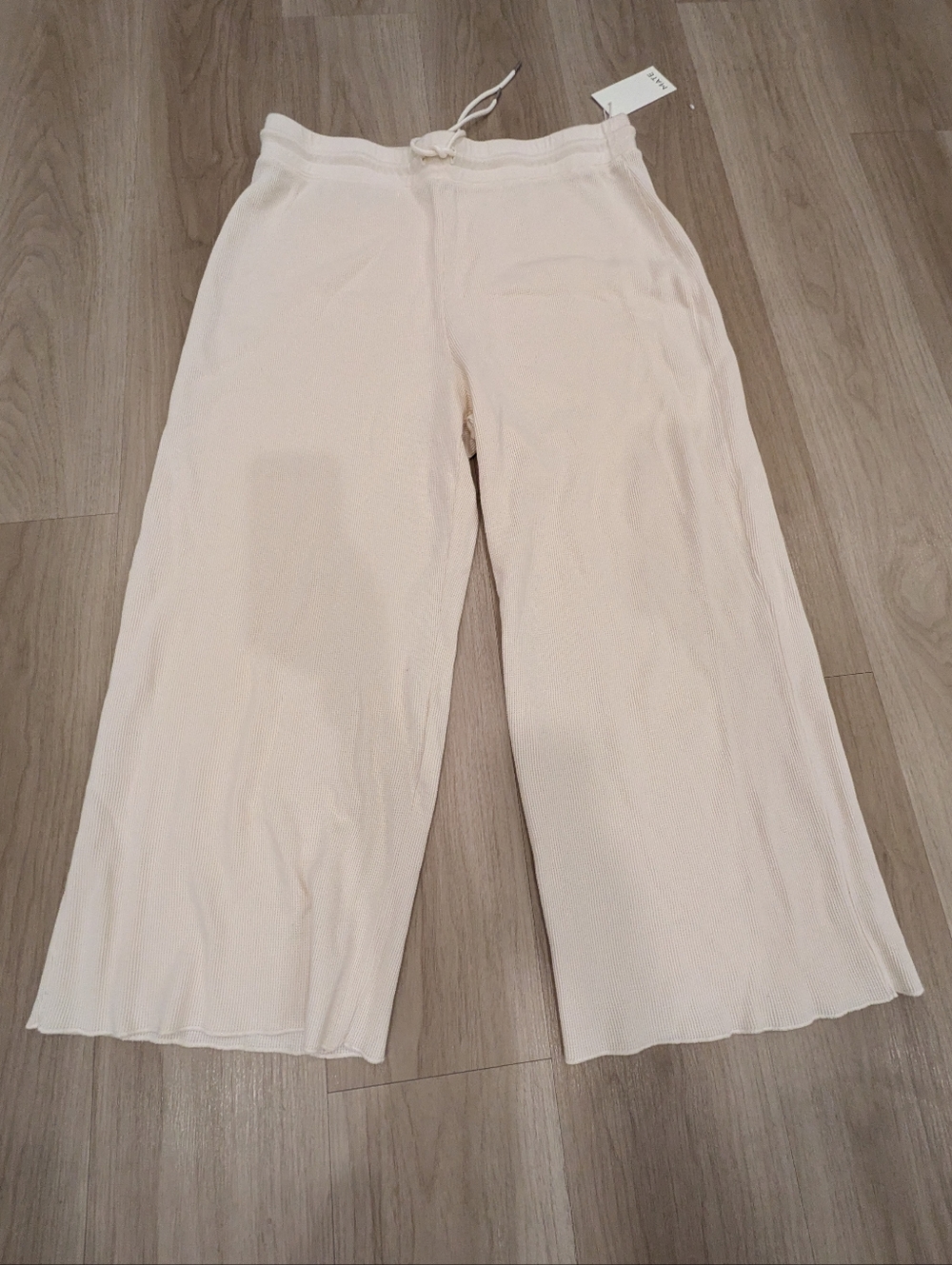Mate The Label Cream Waffle Sweatpants Size 2xl